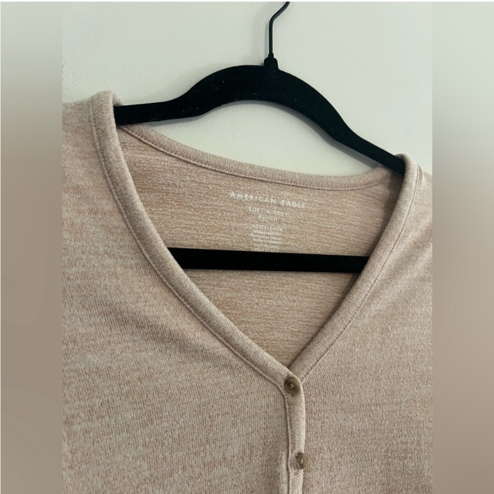 American Eagle - Pink Soft & Sexy Plush Cardigan - Size XS - Picture 2 of 4